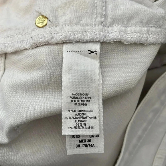 JUICY COUTURE White Low-Rise Denim Jeans, Size 30 - Picture 8 of 10